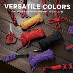 Silky Soft Nylon Rope 8MM Thick 32FT Long Skin-Friendly Decorative Tying Cord