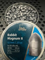 Hatsan H&N Rabbit Magnum II .177 Cal. 15.74 Grains Airgun Pellets 200 Count