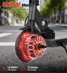 Electric Scooter, 21/28 Miles Range, 18/22/25 MPH Speed Electric Scooter