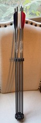 Gold Tip Warrior 500 Arrows, Set Of 6 With Arrow Tube Red Blue Carbon