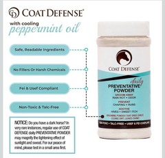 Coat Defense Daily Preventative Powder for Horses Lot of 2 Non-Toxic 8oz
