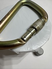 DMM Wales Steel Locking Carabiner Screw Gate 45kN Industrial D-Shape Snap Hook