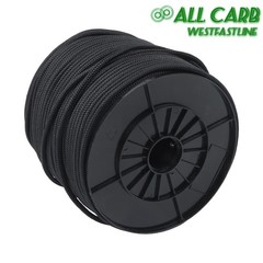 1/4in×500ft Nylon Solid Braid Rope High UV Abrasion Resistance Industrial Black