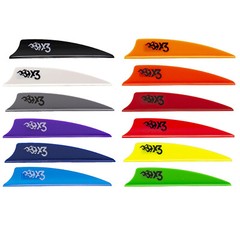 100pk Bohning X3 Vane 2.25″ Shield Cut Vanes Mix Two Solid Colors Your Choice