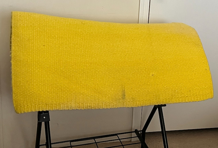 Mayatex Handwoven Wool Western Saddle Blanket 32X34 Bright Yellow #44321