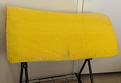 Mayatex Handwoven Wool Western Saddle Blanket 32X34 Bright Yellow #44321