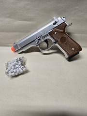 UKArms Metal Spring-Loaded Pistol Airsoft Gun Pistol Silver G22MS