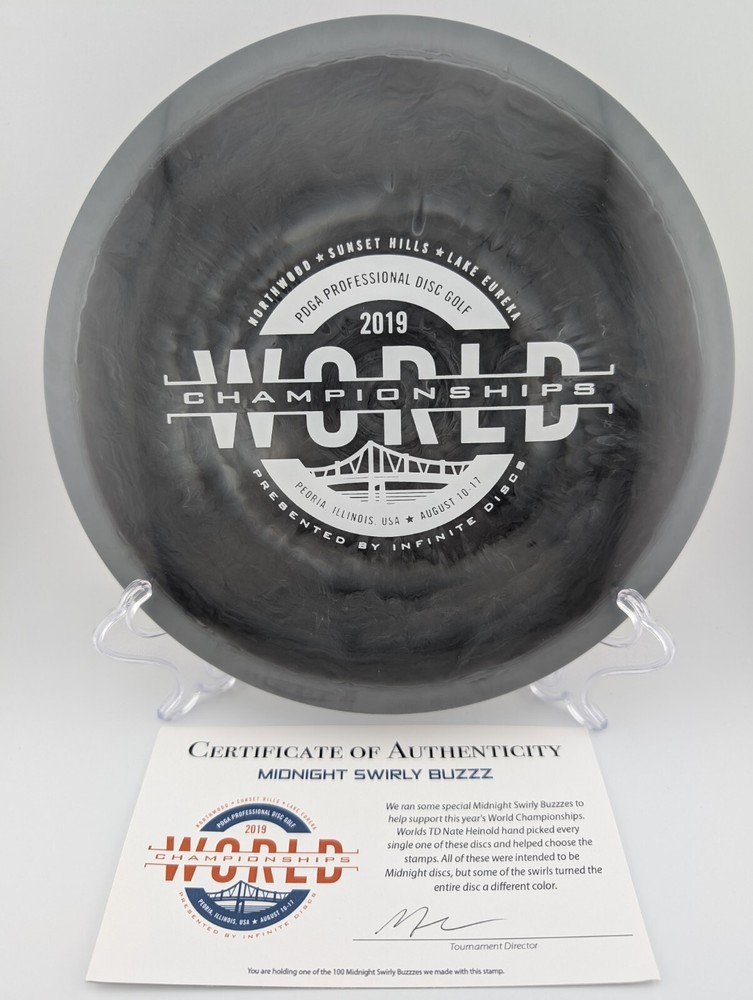 NEW Discraft (2019 PDGA World Championships) Midnight Swirly Buzzz – 1/100 Made