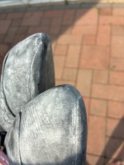 unparallel flagship pro, red climbing shoes, moderately worn