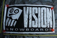 VISION Snowboards Skull Street Wear OG Skateboarding 30x50in. Shop Poster BANNER