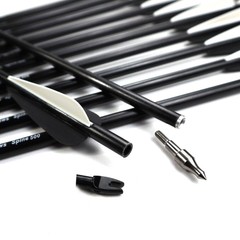 12Pcs 28″ Mixed Carbon Arrows SP500 Archery Target Practice Compound Recurve Bow