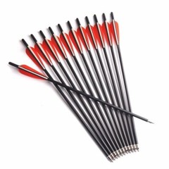 12x 20 inch Carbon Crossbow Bolts OD 8.8mm Archery Arrows / 100 Grain Broadhead