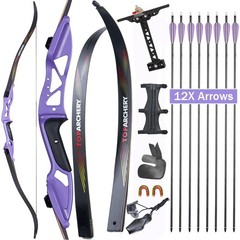 Archery 56″ Metal Takedown Recurve Bow for Competition Hunting Target 18-50LBS