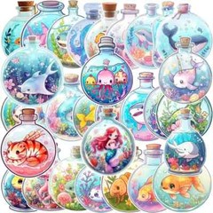 50 Pack of Cute Marine Animal Stickers for Laptop/Water Bottle/Phone Case