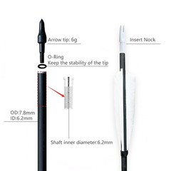 Cheap 31.5» Mix Carbon Arrow Handmade For Hunting AF Archery Outdoor Field