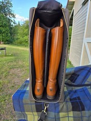 Celeris tall dressage boots in beautiful brown, 38 slim. Beautiful…barely worn