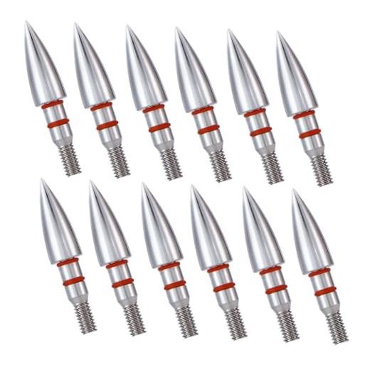 12pcs Archery Field Points, 100/125/150/300 Grain Field Points, 5/16-100Gra»
