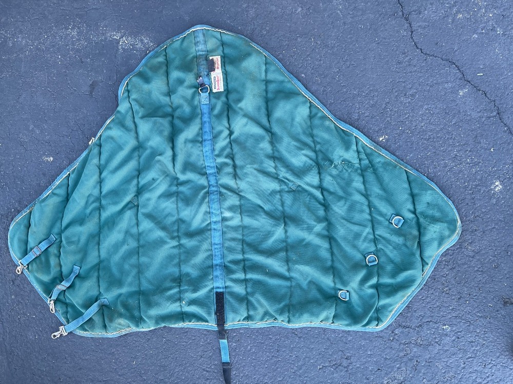 Schneiders SuperQuilt Adjusta-Fit Horse Blanket 60in x 40in Green Padded Stable