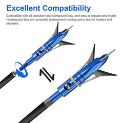 12pcs Goblin Broadheads 2.3″ Cut Expandable Crossbow Arrow Tips Case Set Hunter