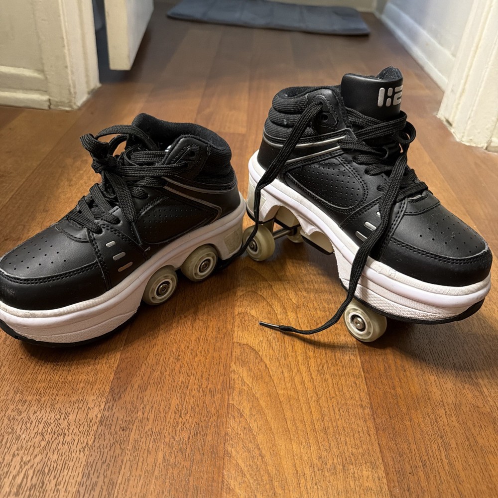 Kick Speed Astro LED 2 in 1 Roller Skate Shoes Size 2Jr.