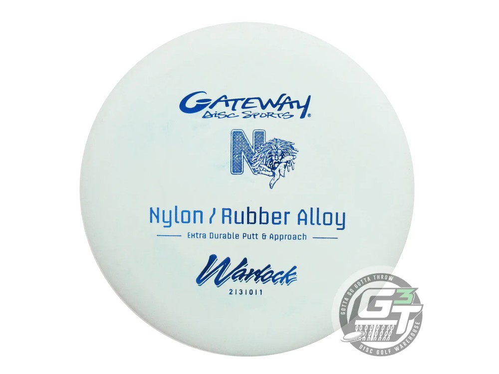 NEW Gateway Nylon Rubber Alloy Warlock 174g Mint Blue Foil Putter Golf Disc