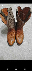 Dan Post Genuine Ostrich Leather Western Cowboy Boots Men’s US 10D MPN 3675