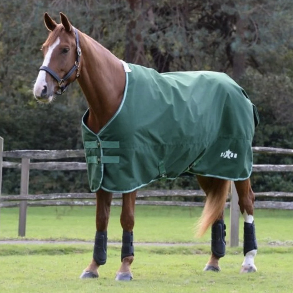 Saxon Defiant Green Horse Blanket – 1200D Standing Neck Lite