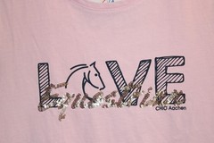 CHIO Aachen Horse Show T-Shirt Pink Size L M Bling Women Love Equestrian Riding