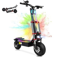 5600W 60V 38AH 50 MPH Folding Electric Scooter Adult Dual Motor 12″ Road Tire