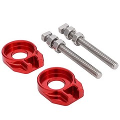 Motorcycle 2pcs 12mm Chain Adjuster Tensioner CNC Universal for CRF50F red