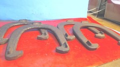 Vintage–PRO-SHOT- Brand -2 sets–+ & _-STEEL HORSESHOES- – 2.52 POUNDS each
