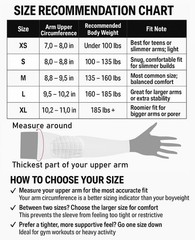 AceList 2PCS Elbow Pads with Padded Compression Shield Shape Medium, White
