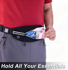 Adjustable Race Number Belt with Pouch – Water-Resistant & Comfortable Fit