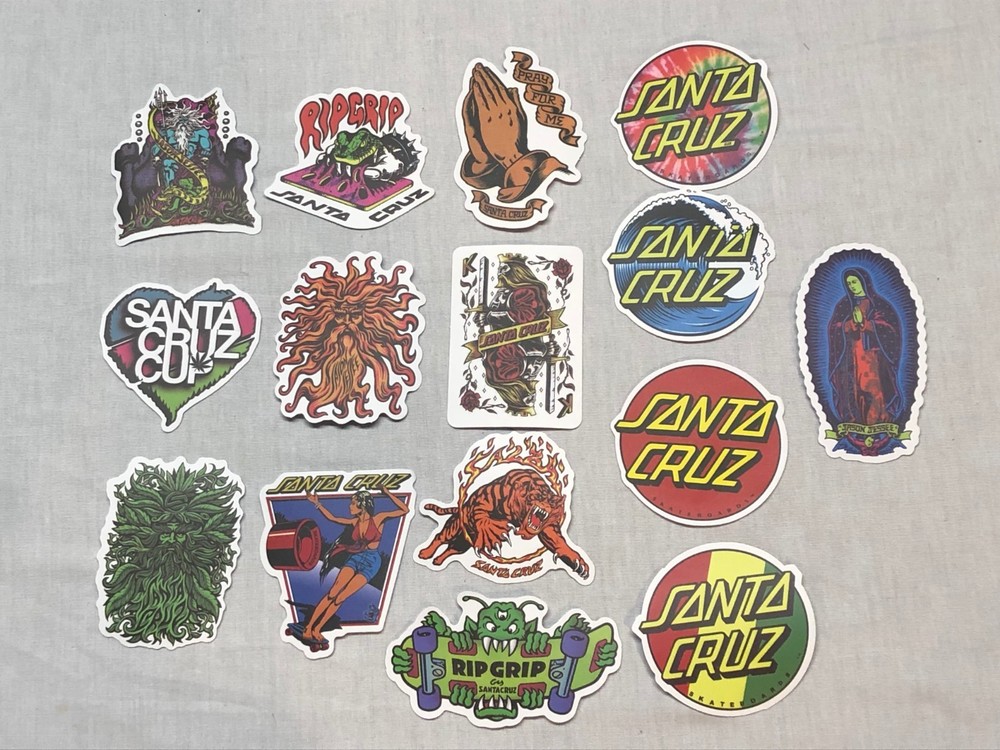 Santa Cruz Laptop/Skateboard/ Guitar/Luggage Decals/Stickers – Your Choice!