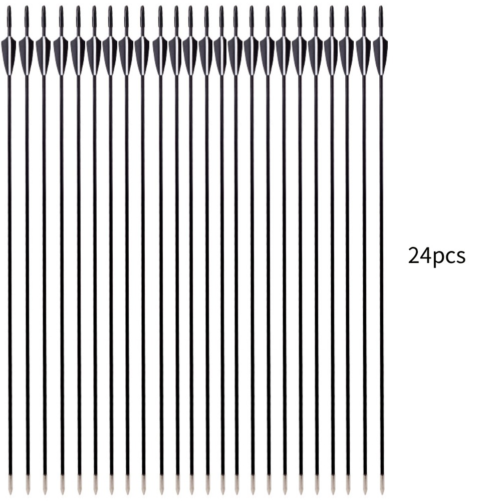 24pcs 31″ Fiberglass Arrows Training Arrow Durable Shaft Blunt Tip Shot Archery