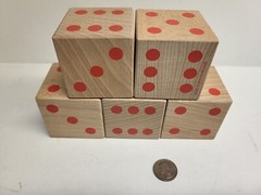 Giant Wooden Lawn Dice Yard Dice Game Includes game book, as well as case.