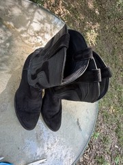 Tecovas Black Suede Leather Pull-On Western Cowboy Boots Men’s US 8.5D