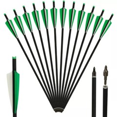 12PCS 20 Inch Hunting Carbon Crossbow Bolts 4″ Vanes Archery Crossbow Arrows