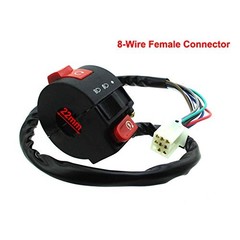 3 Function 8 Wire Handle Kill Light Start Switch Female Plug for Chinese 50cc