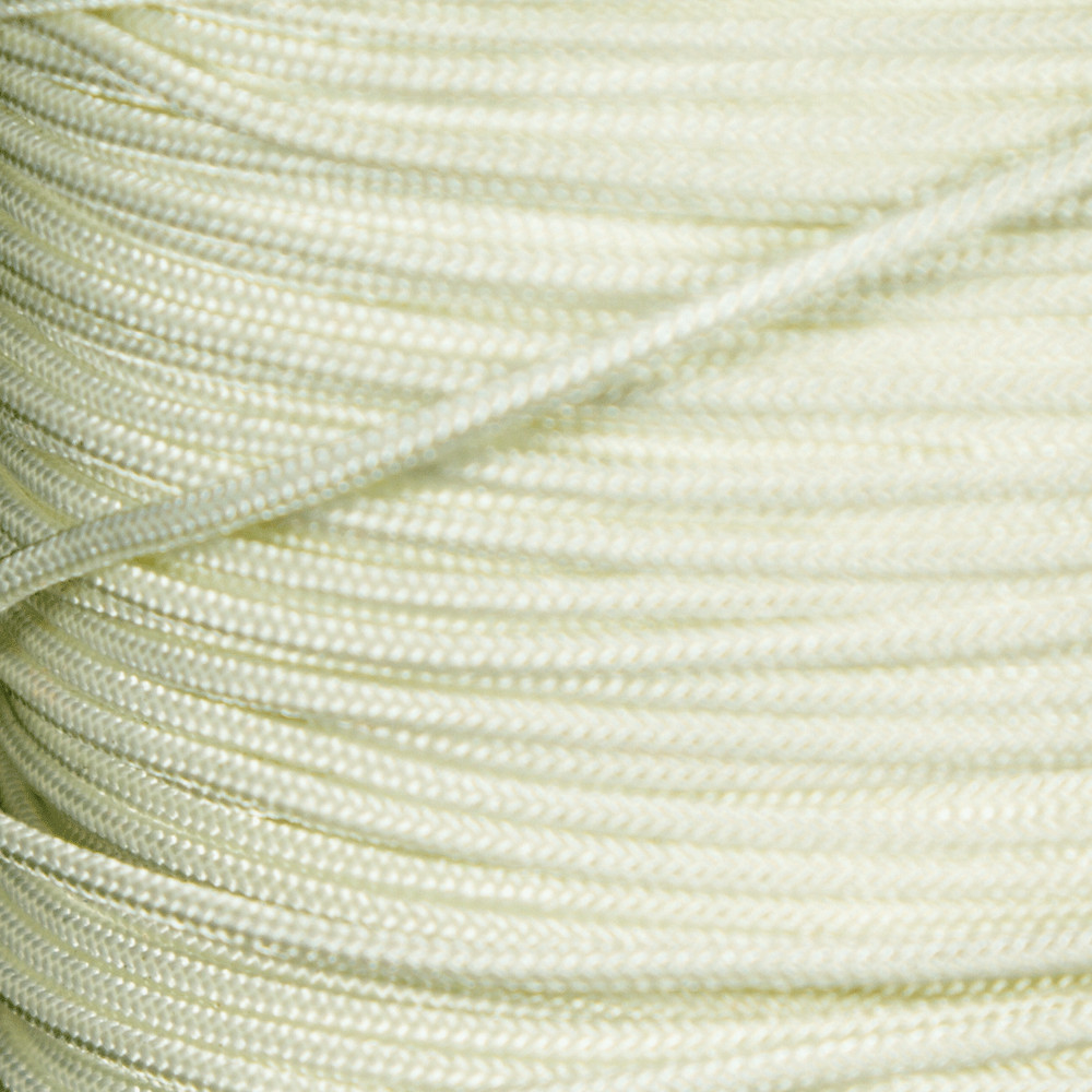 1′, 3′, 5′, 10′, 25′, 50′, 100′ White D Loop BCY # 24 Rope Material