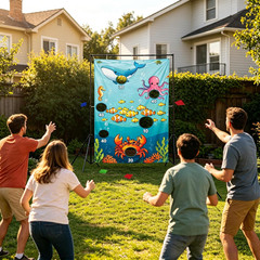 Ocean Toss Game Birthday Party Supplies Washable Heavy Duty 19.6 Ft String NEW