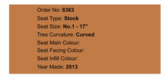 WOW Saddle 2013 Competitor brown size 1 STOCK / Bounty seat curved leather tree
