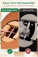 Hat Stretcher for Fitted Hats Large Size Cowboy Hat Stretcher 4-Way Extender