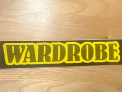 Disney California Adventure 2001 Original WARDROBE Dept Vinyl Sign —Crew Signage