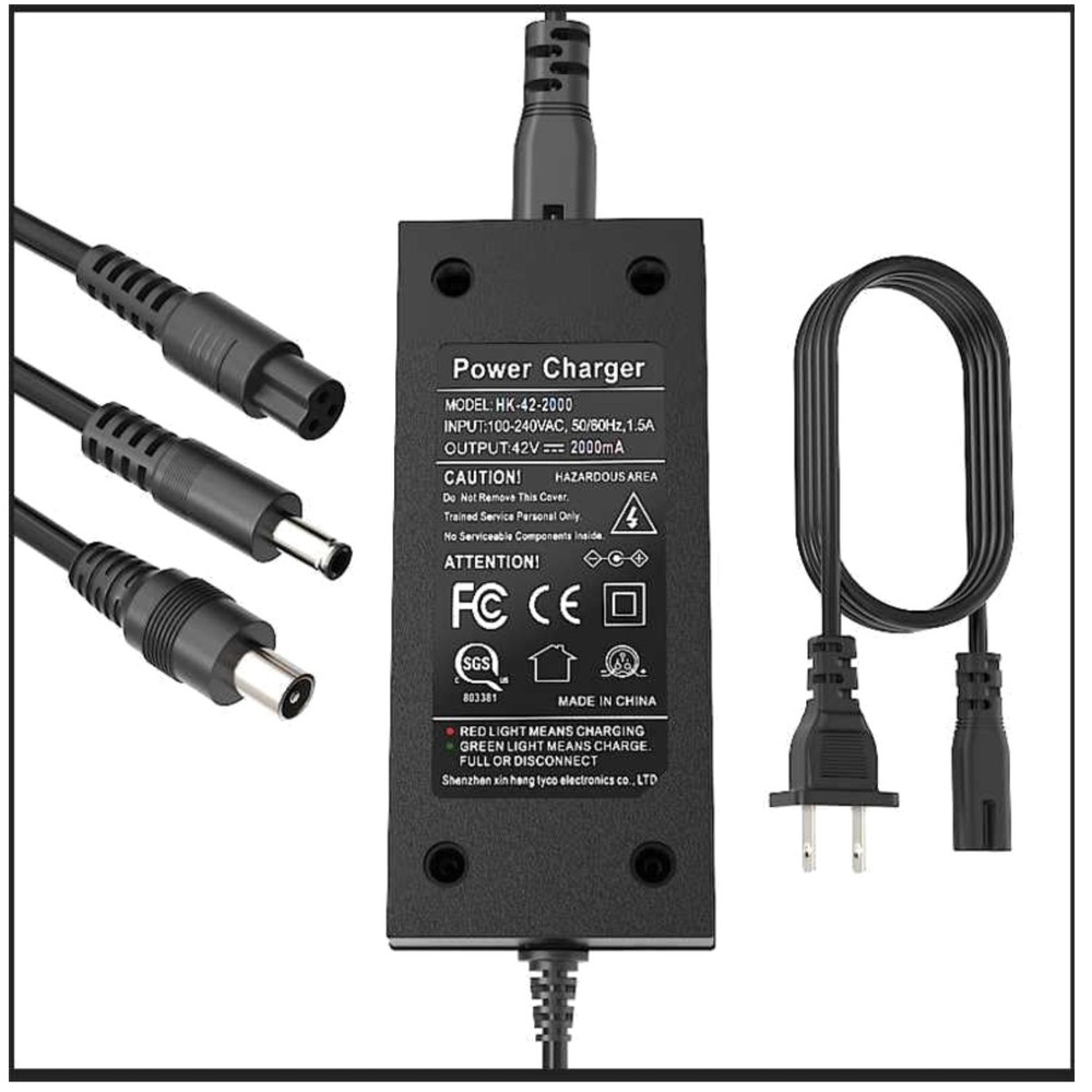 Fast Charging 42V 2A Charger | 3 Connectors | SGS Certified
