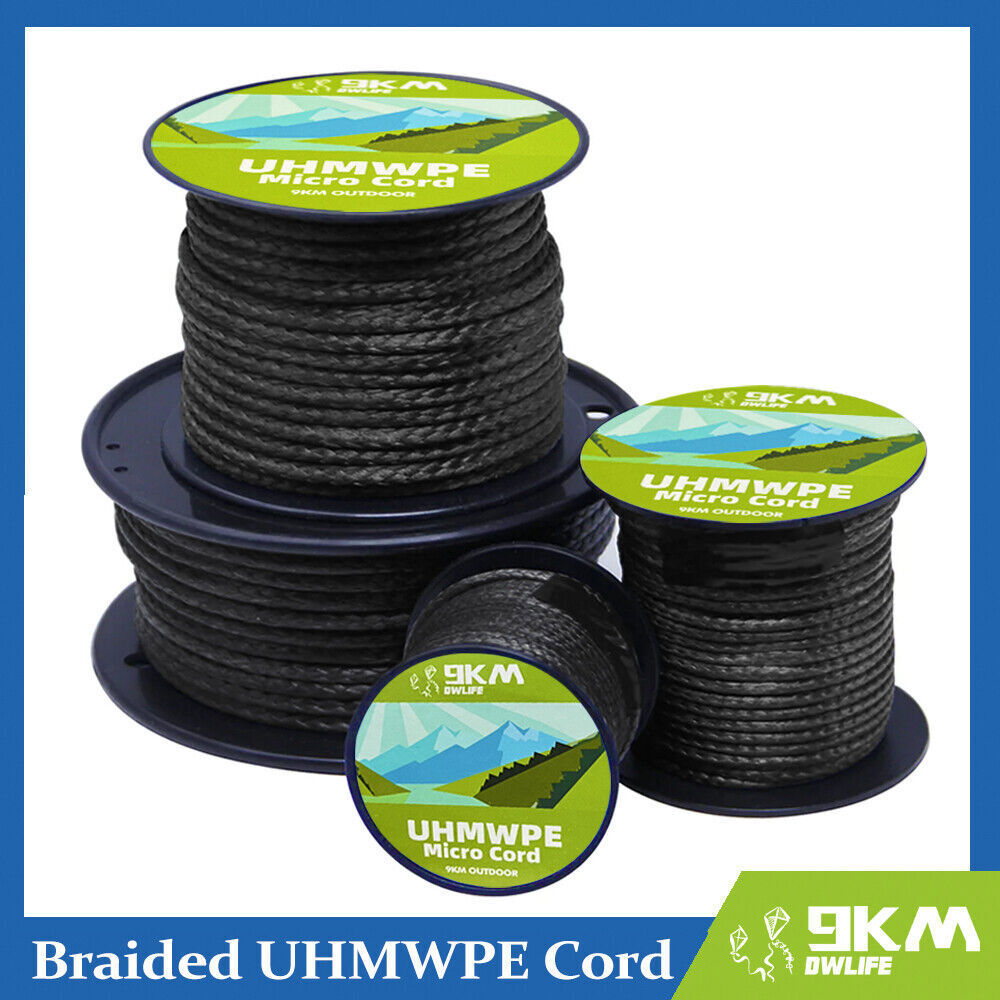1000lb~2000lb High Strength Braided UHMWPE Cord Outdoor Repair Spliceable Rope
