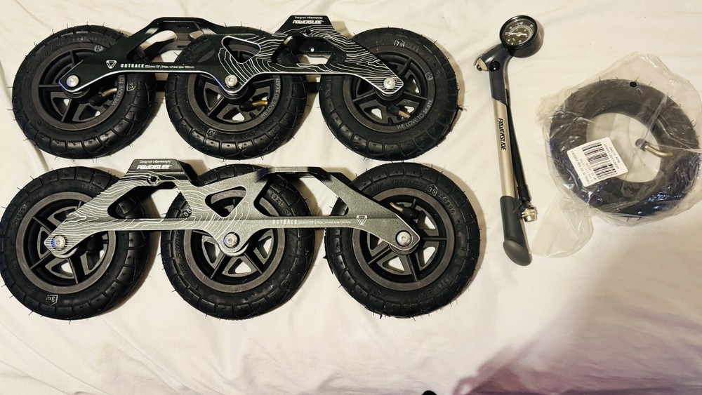 Powerslide Outback 150 Trinity Off-Road Frames 3×150 + Pump Spare Tire/Tube