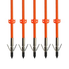 3X 32» Bowfishing Fiberglass Solid Arrows Hunting Fishing Arrow Safety Slides