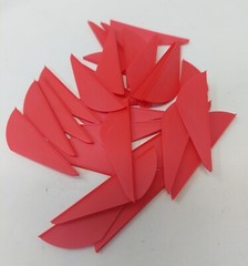 2.0″ Red Raptor II R2 Vanes By Norway Industries: Bulk Package Of 500 Count