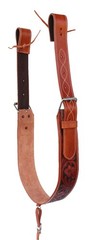 Horse Western Leather Tooled Back Rear Cinch Flank Girth w/ Off Billets 9762A